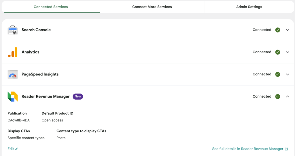 View settings
